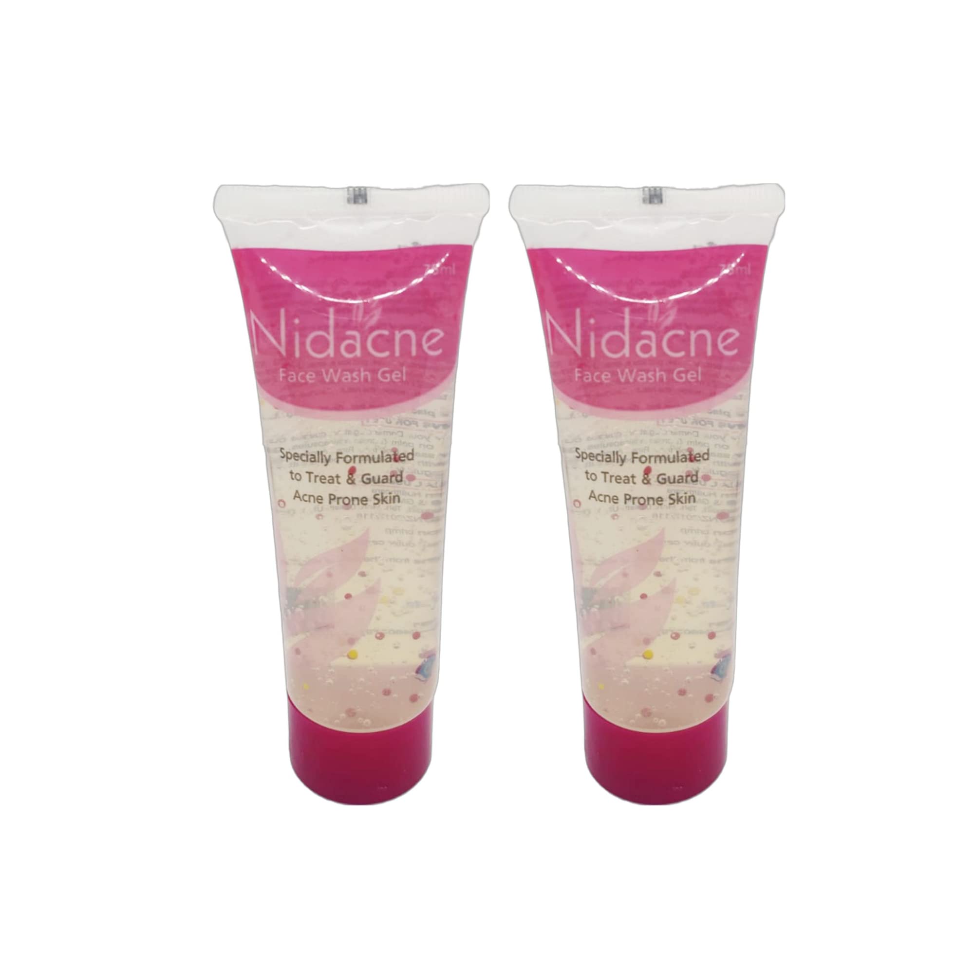 NIDACNE Acne Treatment Face Wash Gel for Acne-Prone Skin - 75ml (Pack of 2) | Gentle Cleansing & Prevention for Daily Skincare Routine