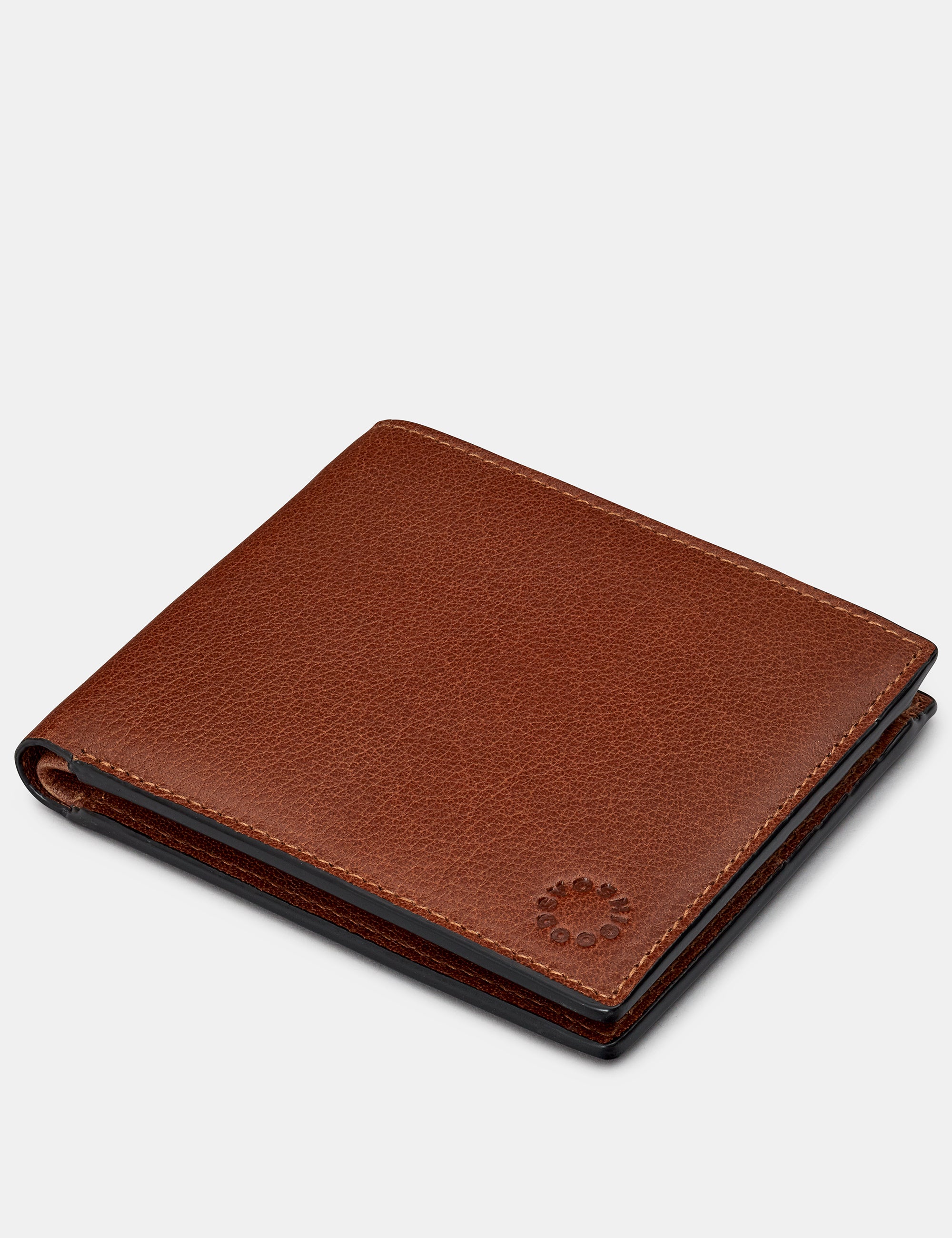 Premium Two-Fold East West Brown Leather Wallet for Men - Slim RFID Blocking Bifold Wallet with Card Slots & Cash Pocket - Perfect for Everyday Use, Travel & Gifting