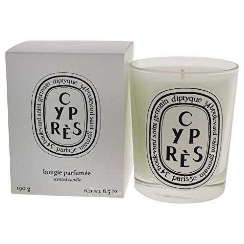 Diptyque Cypres Scented Candle - 6.5 oz Luxury Home Fragrance for Relaxation & Aromatherapy | Perfect for Bedroom, Bathroom & Living Room Decor