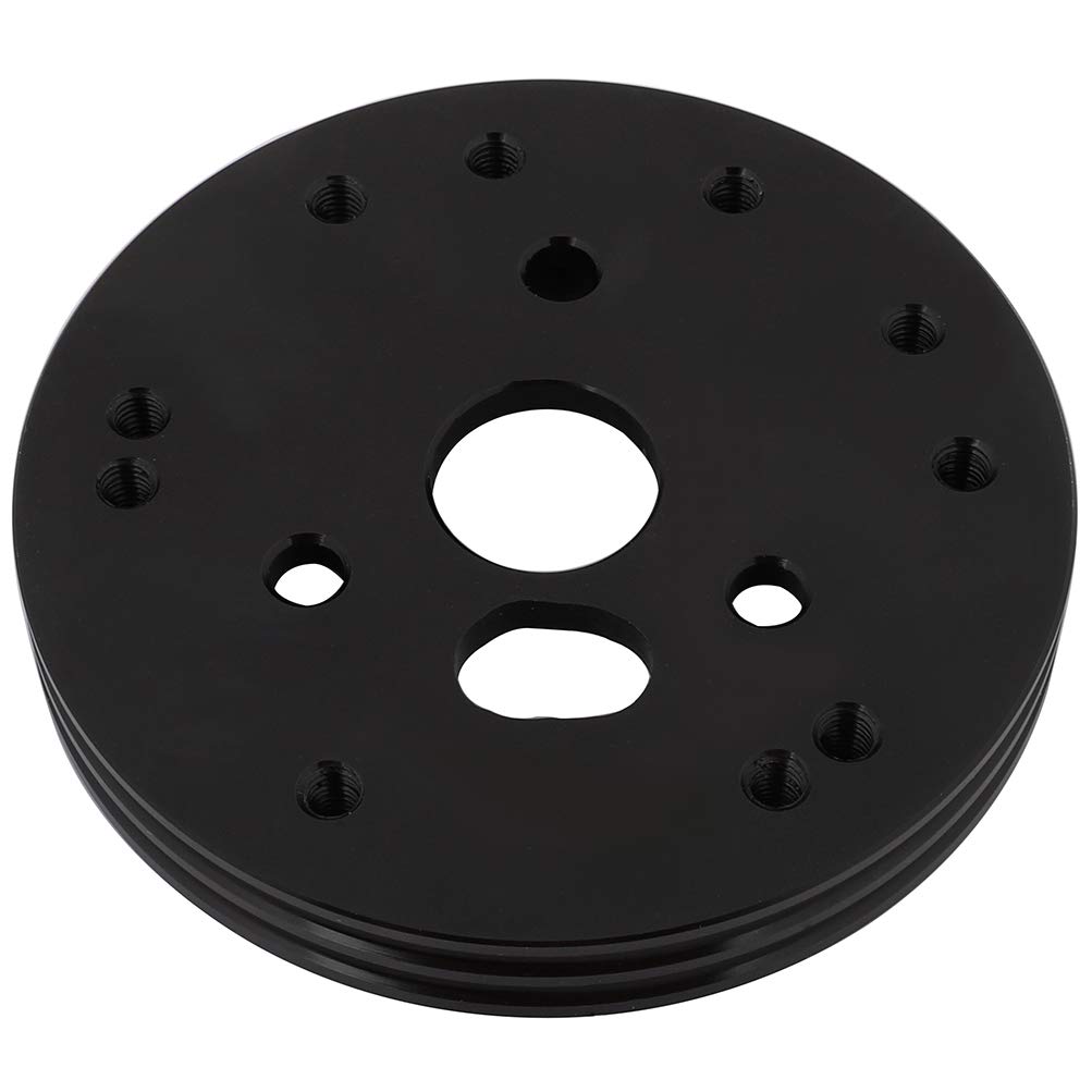 ROADFAR 0.5 Inch Black Steering Wheel Hub Adapter Spacer - 5/6 Hole Universal Fit for Grant 3 Hole Wheels | Perfect for Car Racing, Drifting & Custom Vehicle Upgrades