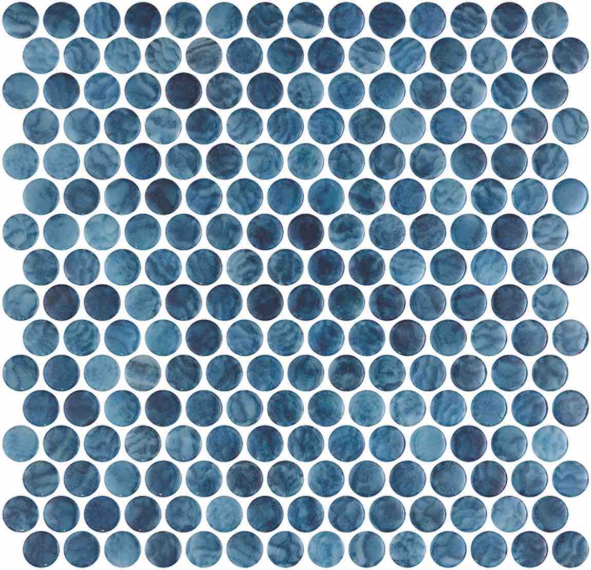Glass Pool Tile Coral Reef Blue Penny - Stunning Mosaic for Swimming Pools, Spas & Backyard Decor | Waterproof & Durable