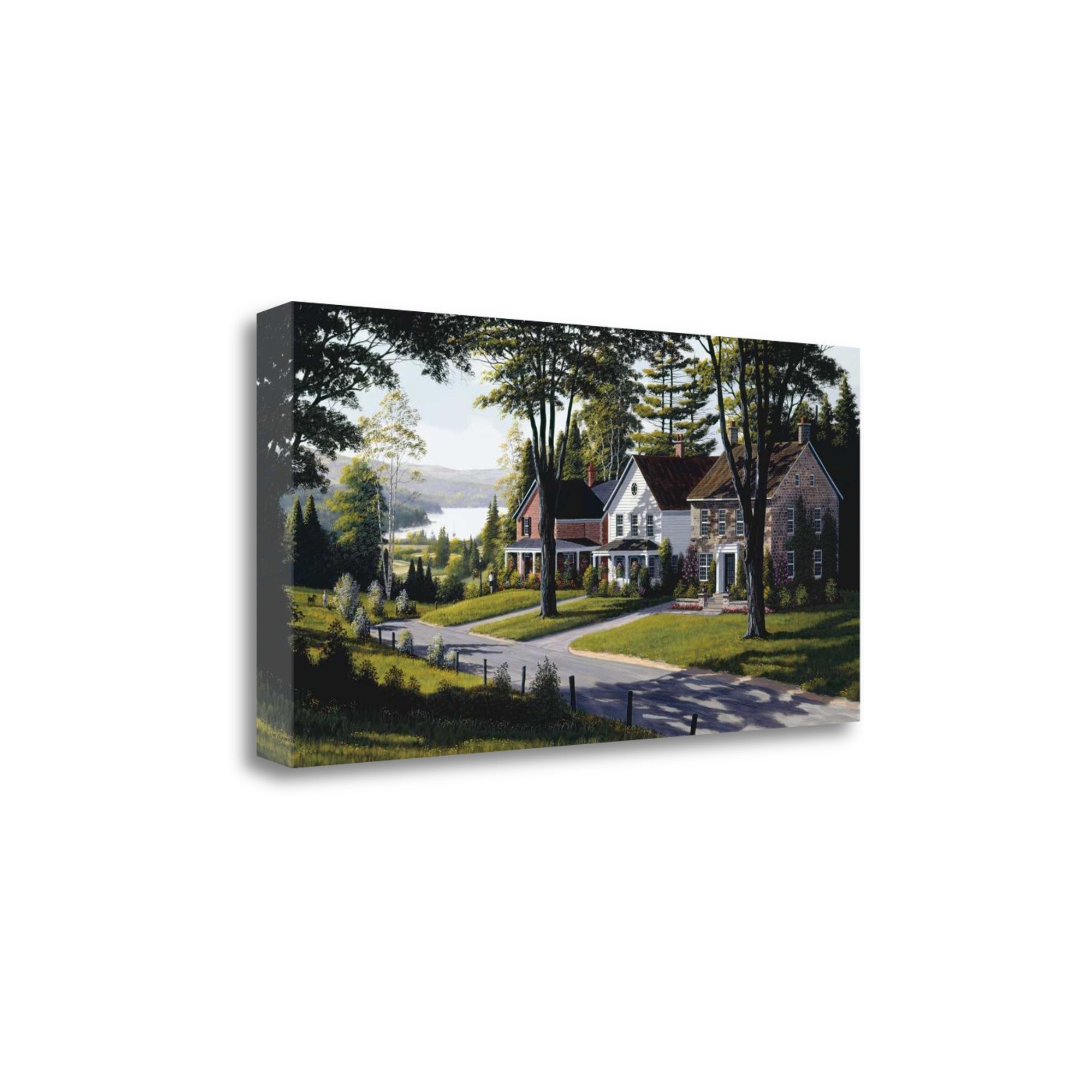 Bill Saunders 'Cul-De-Sac' Fine Art Giclee Print on Gallery Wrap Canvas - Ready to Hang Wall Decor for Living Room, Bedroom & Office