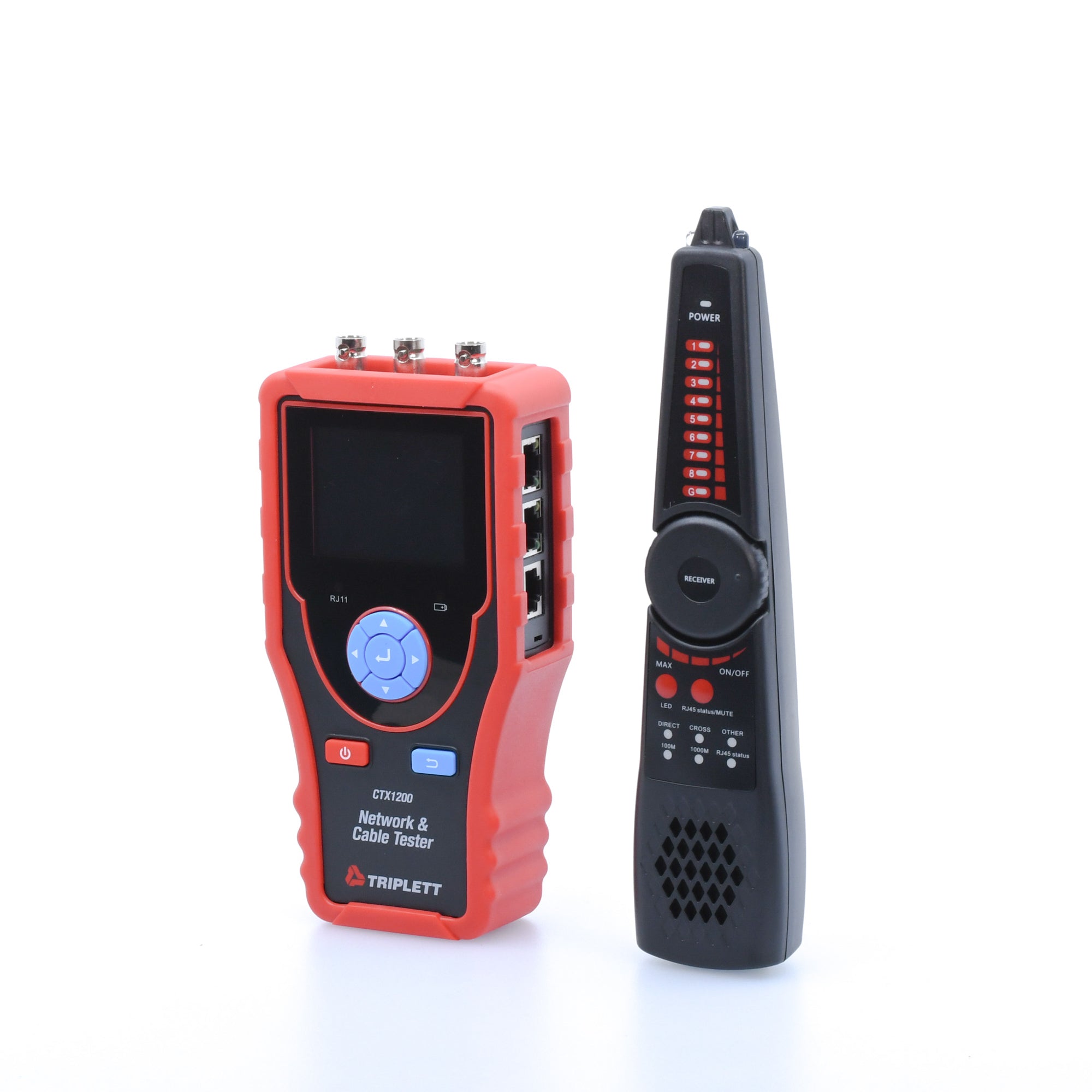 CTX1200 Professional Network Cable Tester with Probe - RJ45 RJ11 Ethernet LAN Wire Tester for Home & Office Network Installation - Perfect for IT Technicians and DIY Network Setup