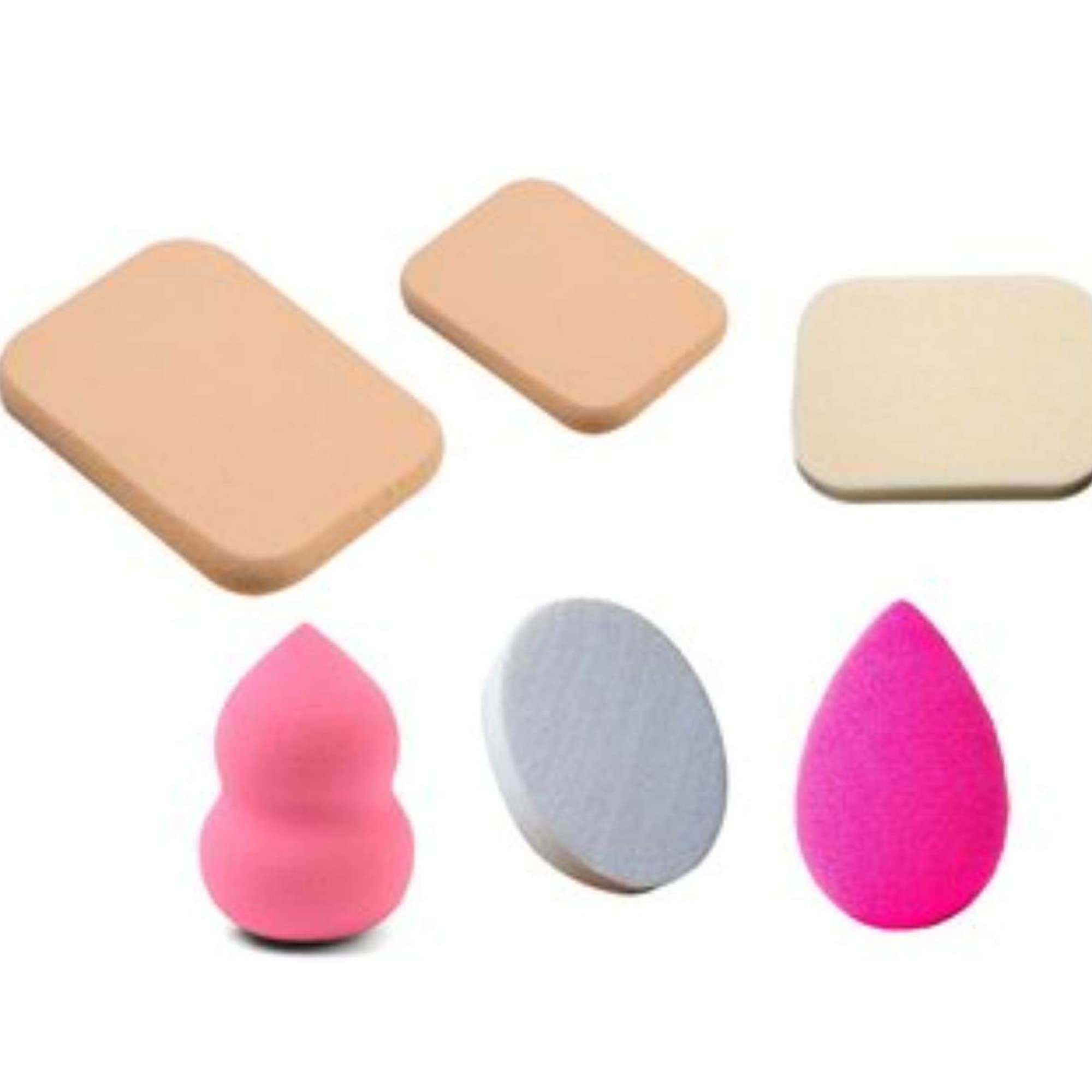 6-Piece Makeup Sponge Set - Beauty Blender Puff for Foundation & Powder Application (Colors May Vary) - Perfect for Professional Makeup Artists & Everyday Beauty Routine