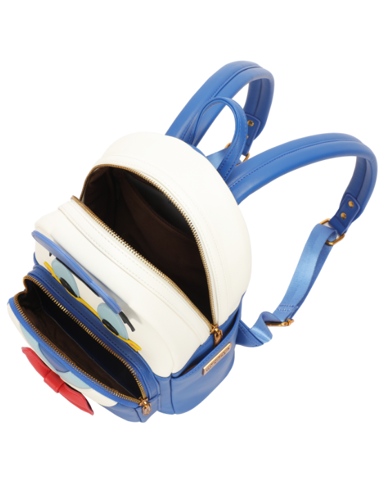 Donald Duck DIS337 Deluxe Mini Backpack with Bow Tie - Blue | Official Disney Character Backpack for Kids, School, Travel & Cosplay