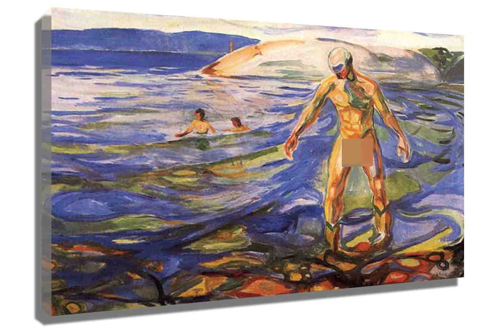 Edvard Munch Expressionist Painting - Framed Canvas Wall Art (70x110cm/28x44inch) for Bedroom, Bathroom, Living Room & Office Decor - The Scream Inspired Artwork for Modern Home & Workspace Interiors