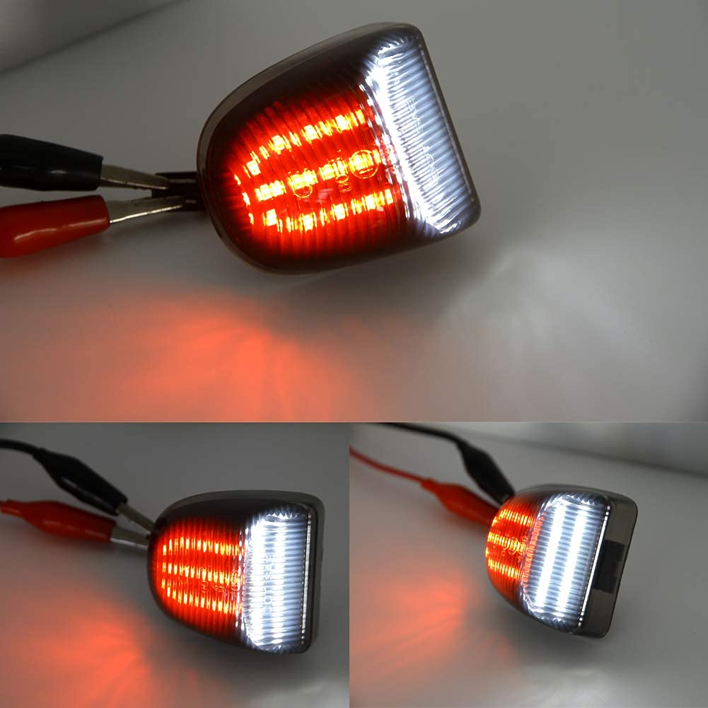 2PCS LED License Plate Lights for Chevy Silverado Tahoe Suburban GMC Sierra Yukon - White/Red Error-Free LED Number Plate Lamps - Perfect for Night Driving & Enhanced Rear Visibility