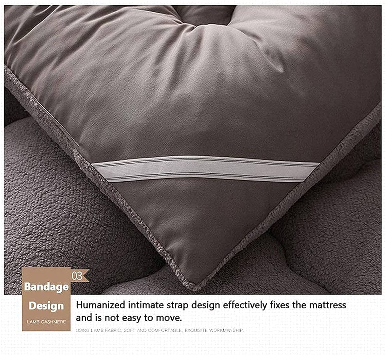 Japanese Thickened Grey Foldable Futon Floor Mattress for Adults - King Size, Comfortable & Portable for Camping, Guest Bed, Home Use - Perfect for Friends & Family