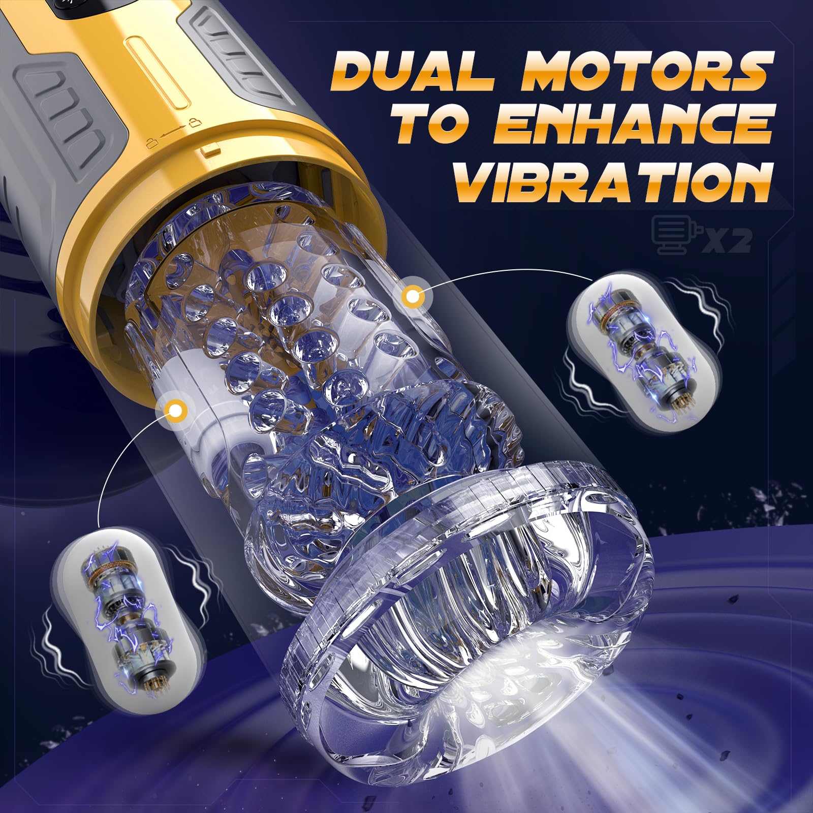 Premium Male Masturbator - Sobtik Upgraded 7-in-1 Rotating, Thrusting, Vibrating & Licking Stroker with LCD Display & Anti-Slip Grip | One-Click Burst Penis Pump for Enhanced Pleasure | Perfect for Solo Play & Couples' Intimate Moments