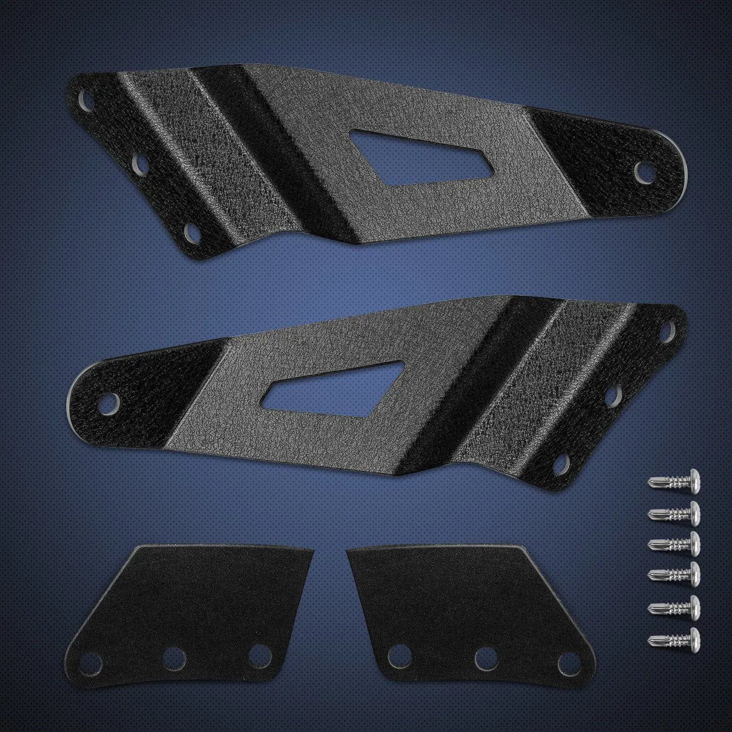 50 Inch Curved LED Light Bar Mounting Bracket for 1999-2006 Chevy Silverado Suburban Avalanche Tahoe & GMC Yukon Sierra - Universal Roof Cab Windshield Mount (Pair) - Perfect for Off-Roading, Night Driving & Truck Customization