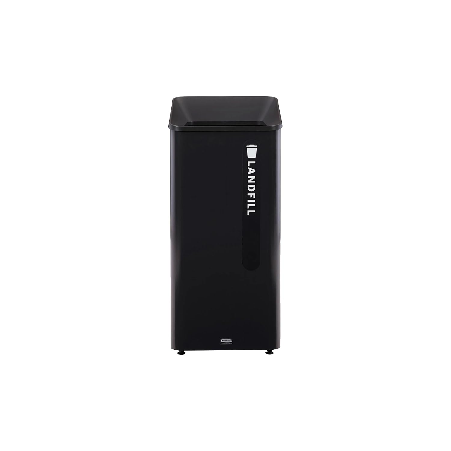 Rubbermaid 23 Gallon Black/Charcoal Trash Can - Commercial Grade Sustainable Waste Bin for Office, Food Court & Restaurant Use - Durable Indoor Garbage Container with Decorative Design