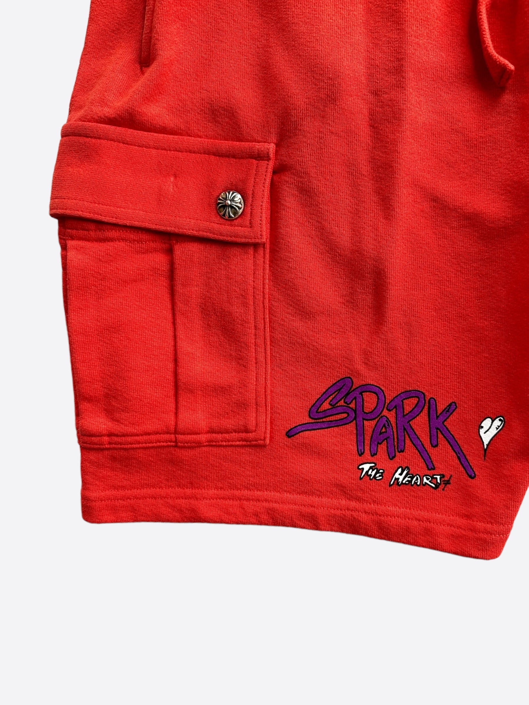 Chrome Hearts Matty Boy Red Spark Cargo Shorts for Men - Stylish Streetwear Hip Hop Fashion - Perfect for Summer Outfits, Concerts, and Casual Wear