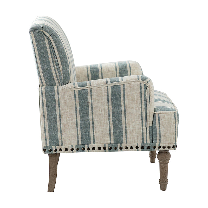Lecce Armchair - Modern Upholstered Accent Chair for Living Room, Bedroom & Office - Comfortable Lounge Seating with Sturdy Wooden Legs
