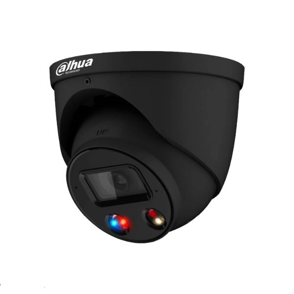 Dahua 6MP Outdoor Turret Security Camera with Active Deterrence - IP66 Weatherproof, Night Vision, Motion Detection - Ideal for Home & Business Surveillance (Model: DH-IPC-HDW3649H-AS-PV-ANZ-BLK)
