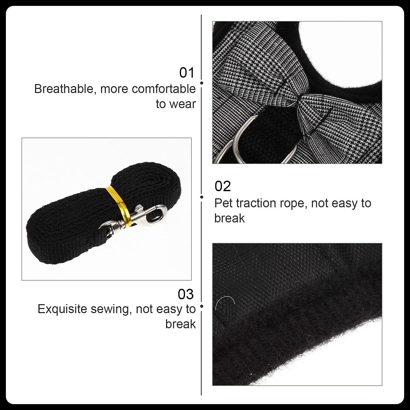 Scicalife Cute Bunny Vest Harness & Leash Set for Small Pets - Ferret, Rat, Rabbit Walking Accessories | Perfect for Outdoor Adventures & Indoor Playtime
