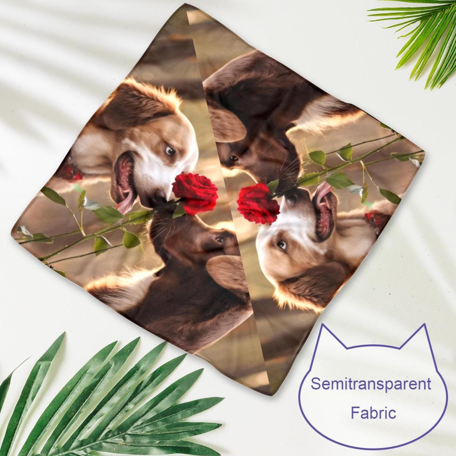 Stylish Dog Bandanas for Small, Medium & Large Pets - 2-Piece Floral Pet Scarf Set for Dogs & Cats | Perfect for Outdoor Adventures, Pet Photos & Special Occasions