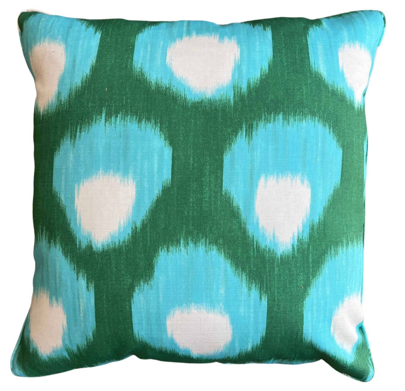 Bukhara Blue and Green Outdoor Pillow Cover - Waterproof & UV Resistant Decorative Throw Pillow Case for Patio, Garden, Poolside, Porch Furniture
