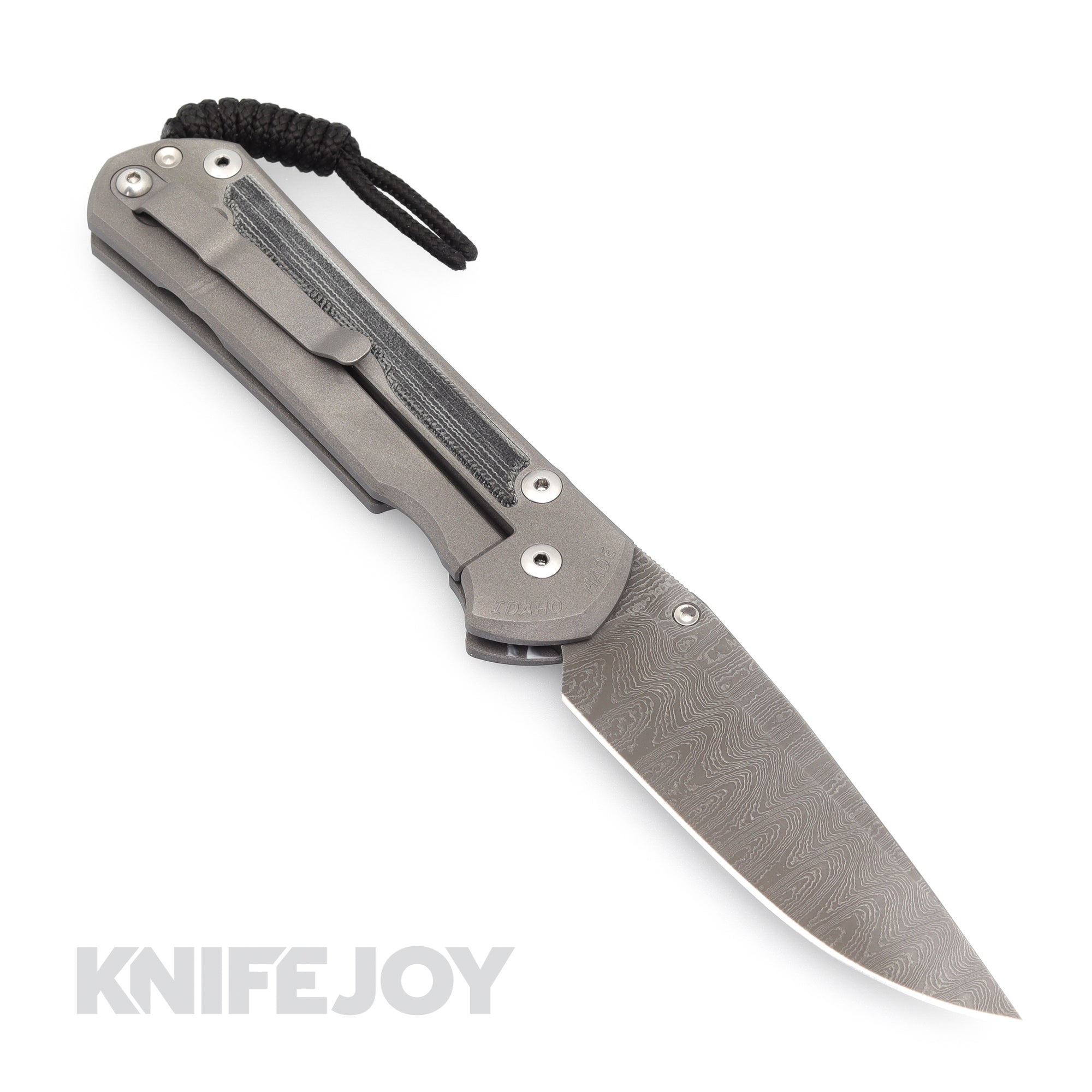 Premium Chris Reeve Knives Large Sebenza 31 Folding Pocket Knife - Damascus Steel Drop Point Blade with Black Canvas Micarta Inlay Handles - EDC, Outdoor Survival, Hunting & Camping Gear