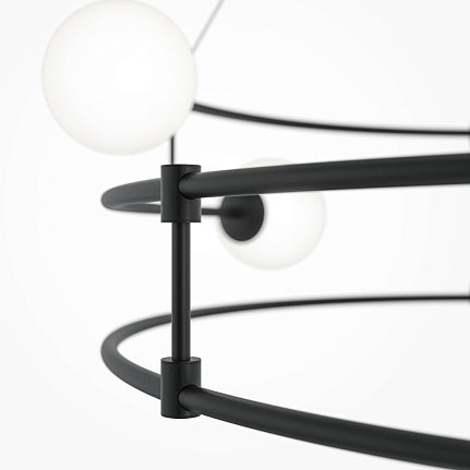 4/6Lt Gold & Black Finish Balance Center Light - Perfect for Dining Rooms, Living Rooms, and Bedroom Ceiling Lighting