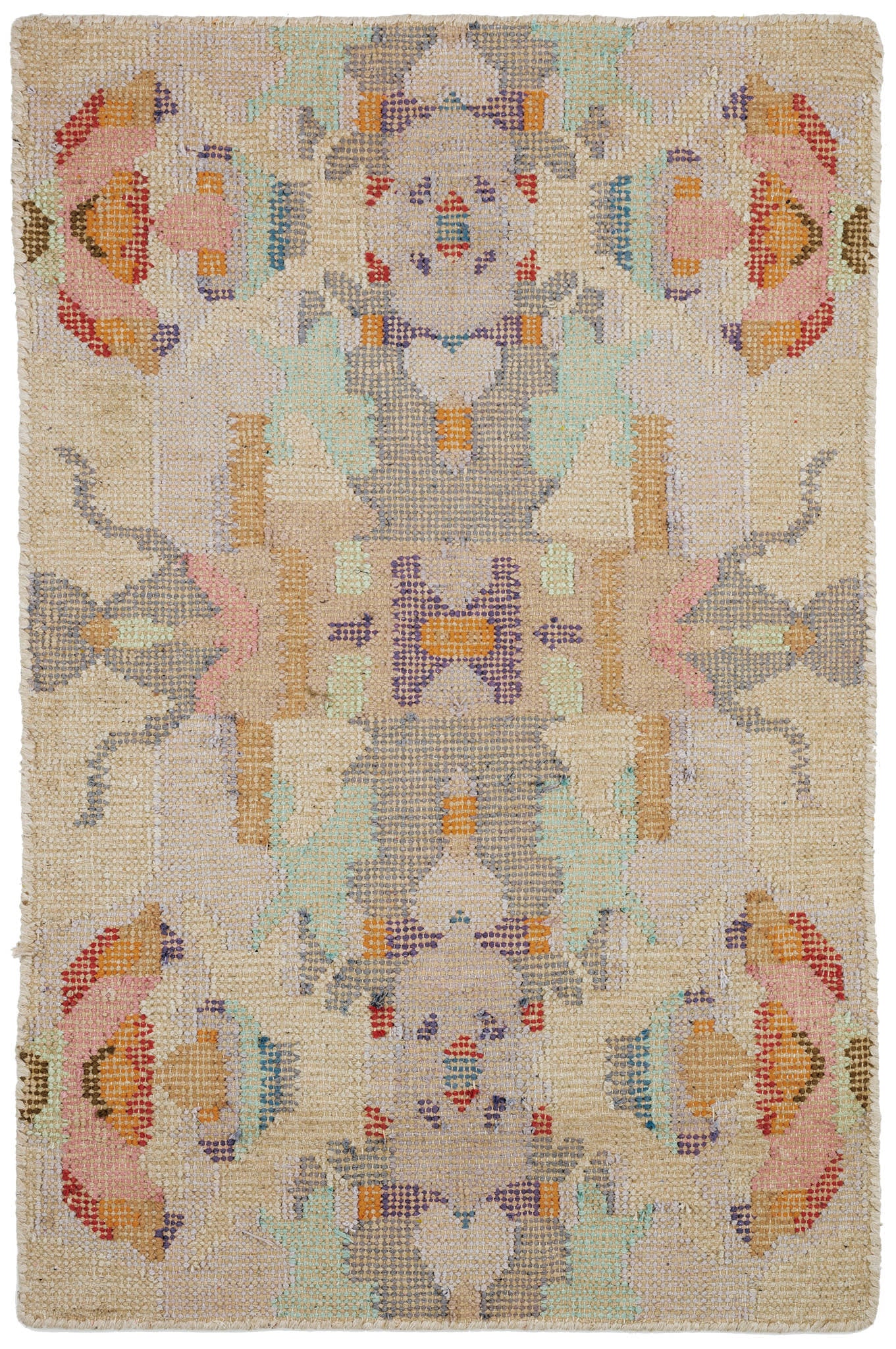 Handmade Chapel Hill Knotted Cotton Area Rug - Soft & Durable for Living Room, Bedroom, or Nursery Decor - Multi-Color Boho Chic Design