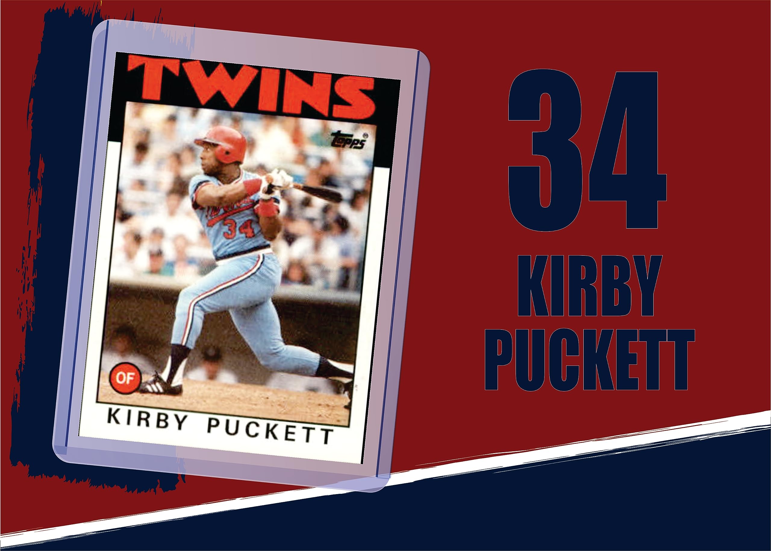 Kirby Puckett Minnesota Twins Baseball Cards (5-Pack) - Collectible Sports Memorabilia for Fans & Gift Giving - Perfect for Display, Trading, and Baseball Enthusiasts