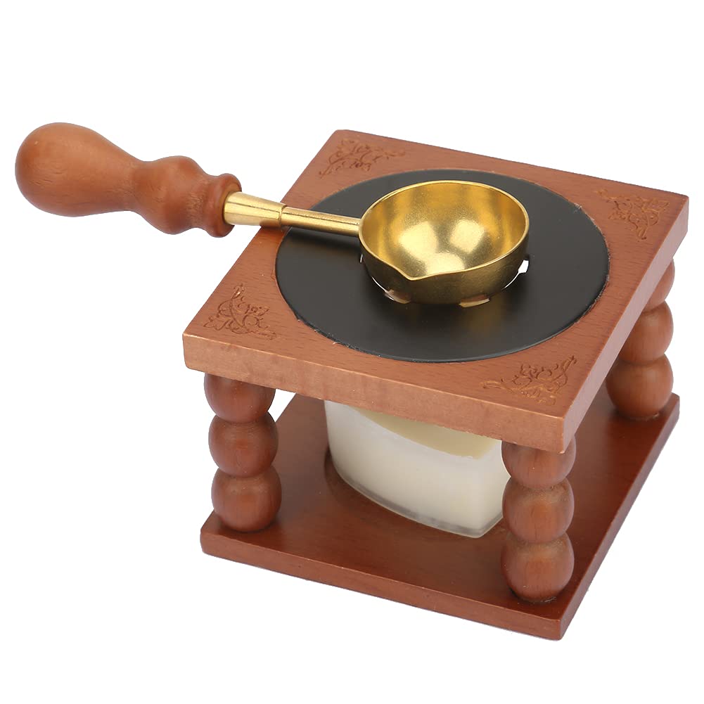 European Style Vintage Melting Spoon Wax Furnace - Durable & Handcrafted Wax Melting Pot for DIY Wedding Invitations, Scrapbooking & Candle Making