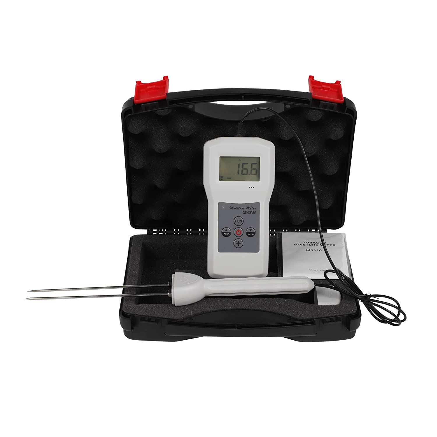 Digital LCD Portable Tobacco Moisture Meter - Accurate Humidity Tester for Cigars, Pipe Tobacco & Herbs | Perfect for Storage, Curing & Quality Control