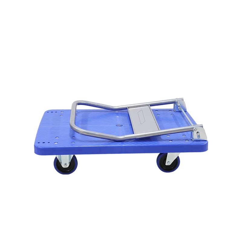 Foldable Platform Truck with 880lb Capacity - Heavy Duty Flatbed Trolley for Moving, Cargo Transport & Shopping - Ideal for Home Moving, Warehouse Use & Retail Stores