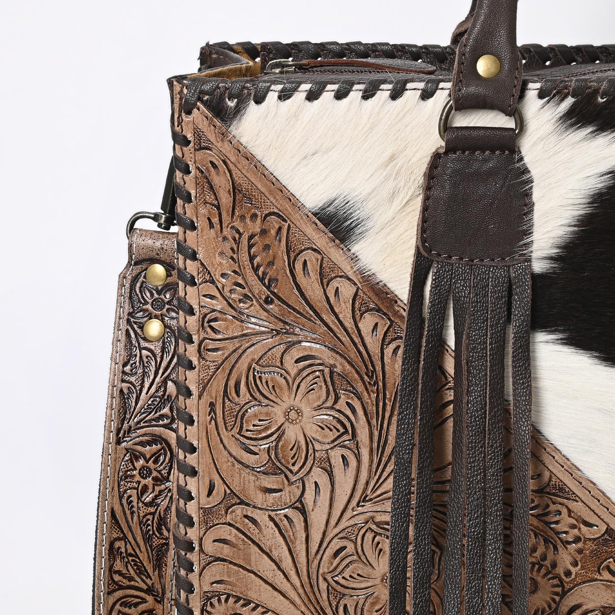 Women's Genuine Cowhide Leather Handbag with Adjustable & Detachable Strap - Stylish Crossbody Purse & Shoulder Bag for Work, Travel & Everyday Use