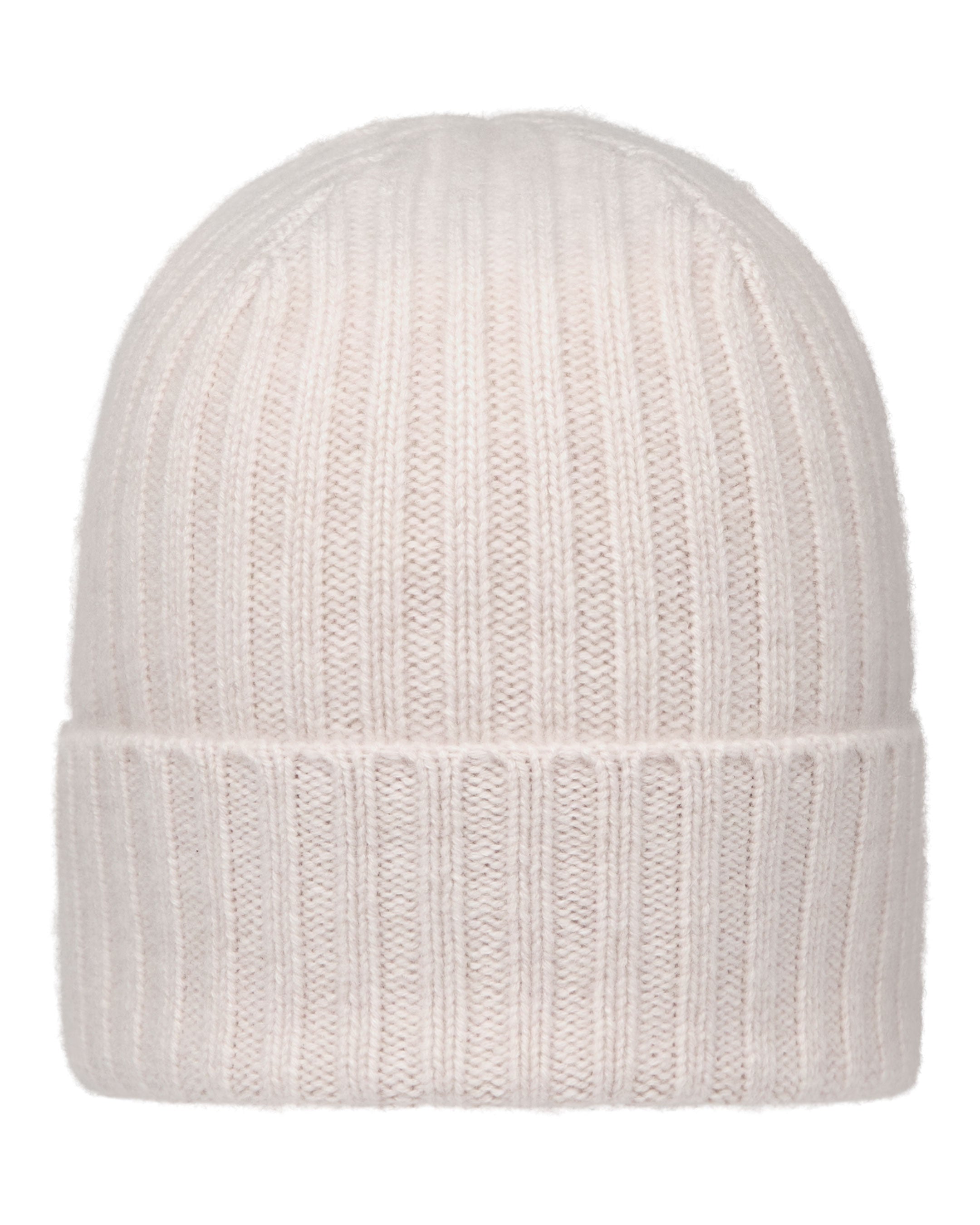 Unisex Chunky Ribbed Cashmere Beanie Hat - Soft Winter Warm Knit Cap for Men & Women - Frost White - Perfect for Skiing, Snowboarding & Cold Weather Activities