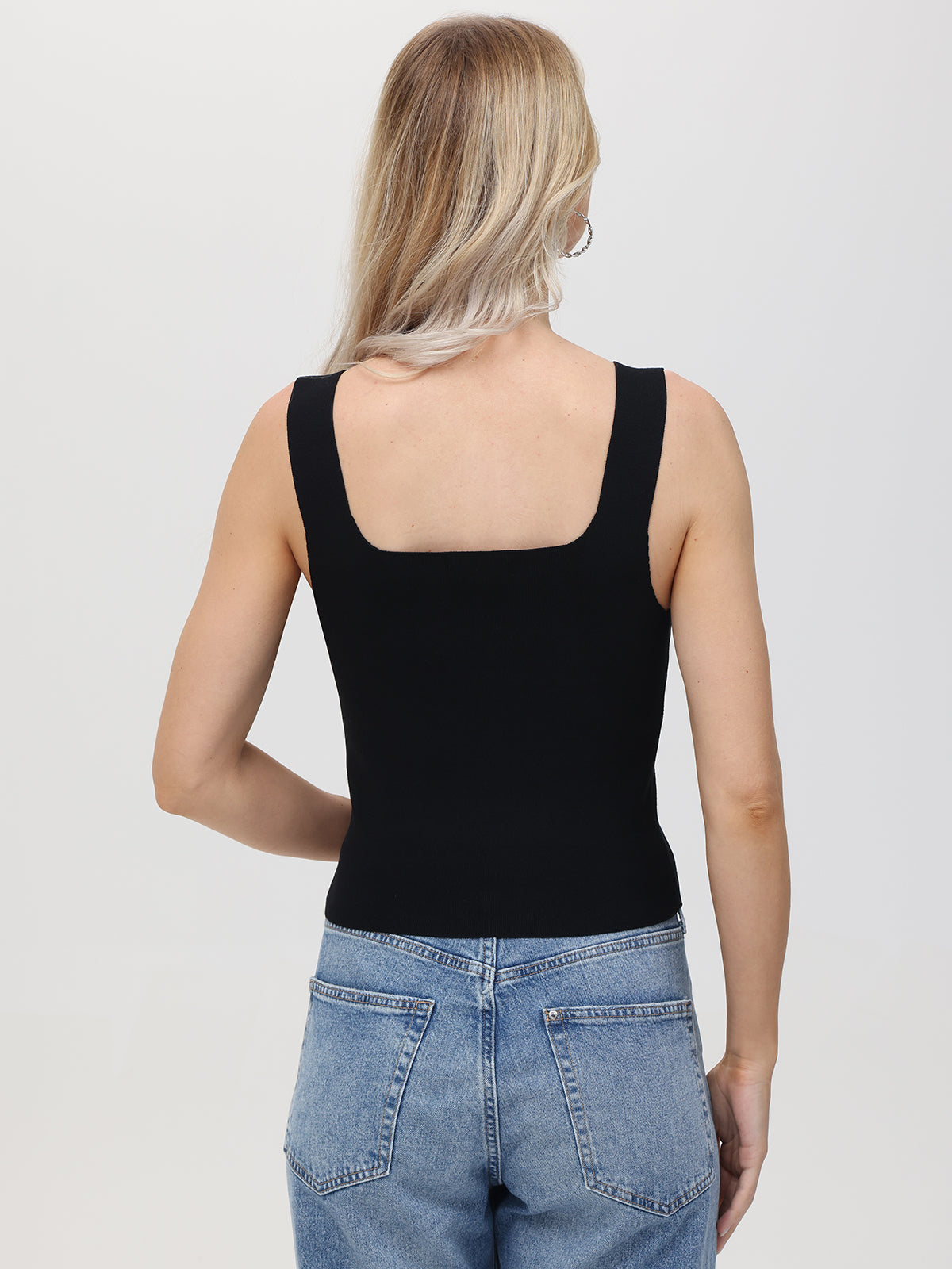 Eva Square Neck Tank Top for Women - Trendy Summer Sleeveless Blouse, Casual & Work Outfit - Perfect for Office, Beach, and Everyday Wear