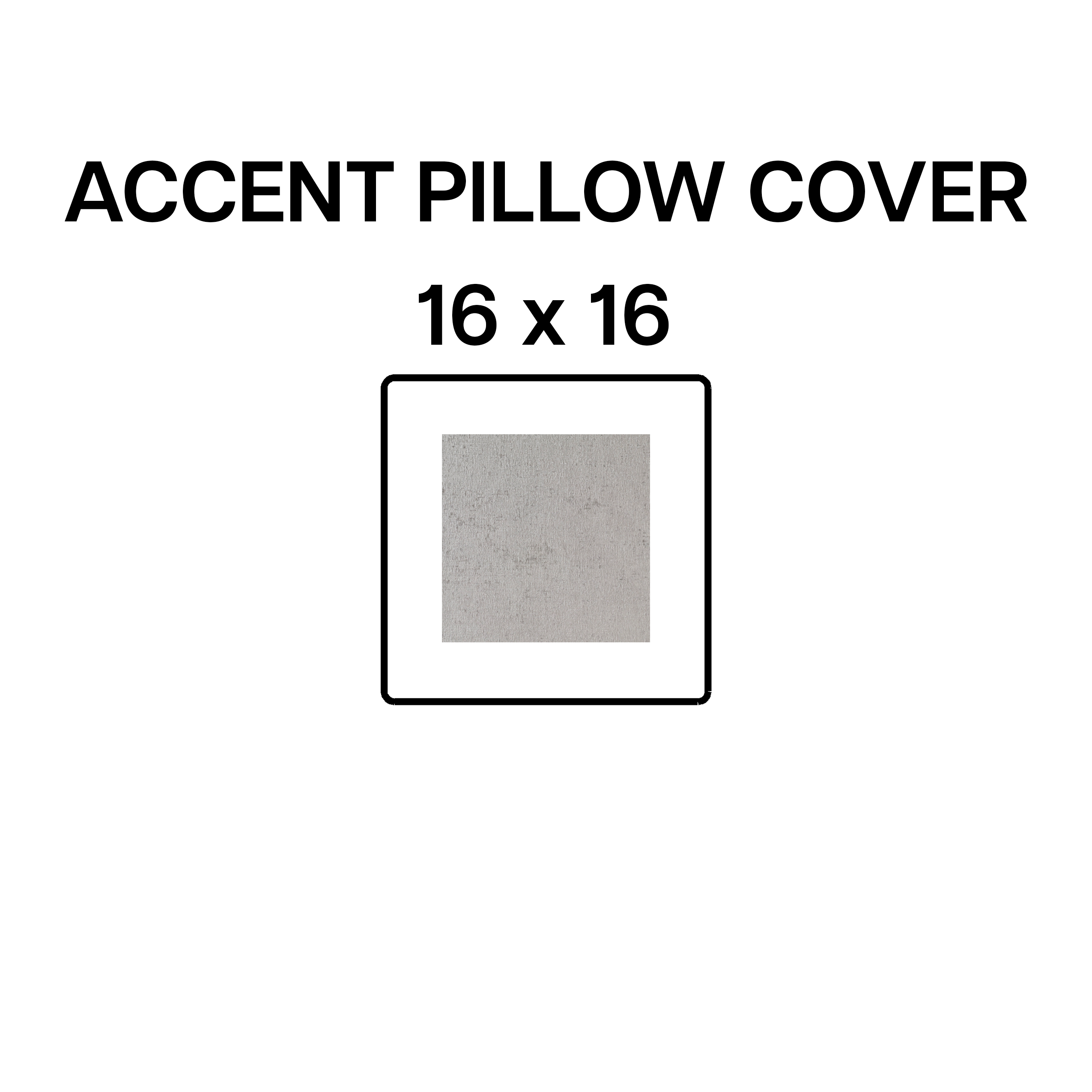 16x16 Silver Gray Accent Pillow Cover - Soft Decorative Throw Pillow Case for Sofa, Bed, Couch - BP 640 33 Home Decor