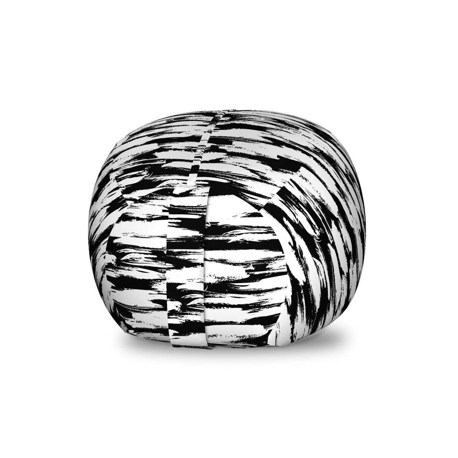 Ambesonne Retro Toy Storage Bean Bag Chair - Bold Black & White Striped Pattern, Washable Stuffed Animal Organizer for Kids Bedroom, Nursery & Playroom - Cozy Reading Nook & Small Space Storage Solution - Perfect for Organizing Toys, Kids Rooms, Dorm Decor, Play Areas & Toddler Gifts - Great for Birthday Presents, Sleepovers & Montessori Learning Spaces