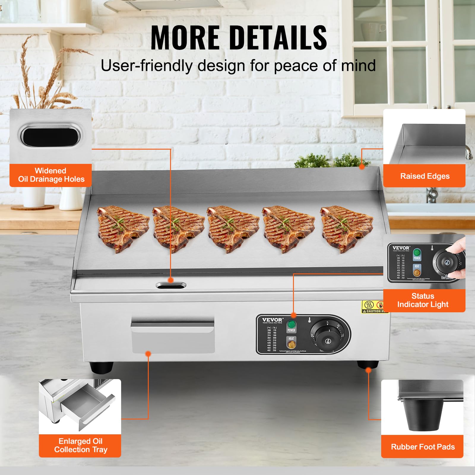 VEVOR 3200W Commercial Electric Griddle - 22