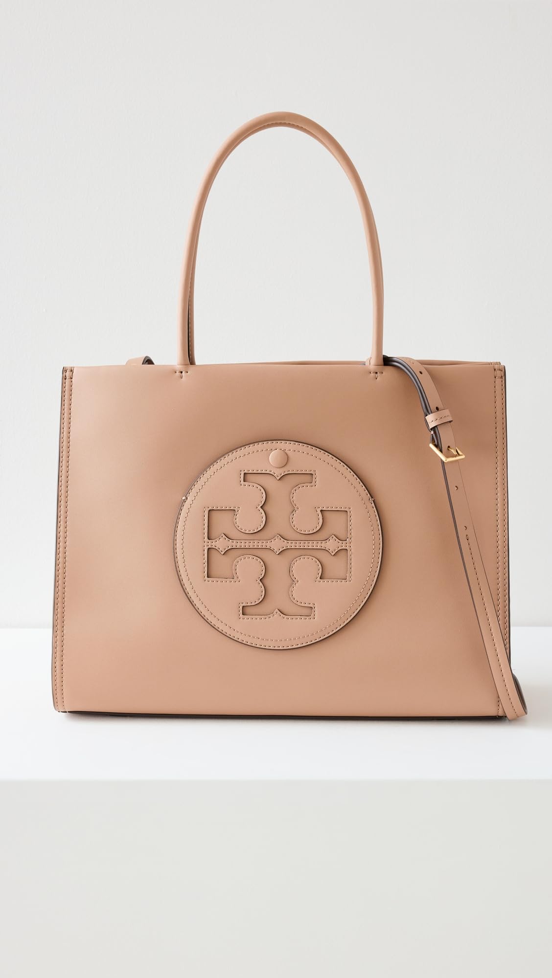 Tory Burch Women's Small Ella Bio Tote Bag - Stylish Vegan Leather Handbag for Work, Travel & Everyday Use