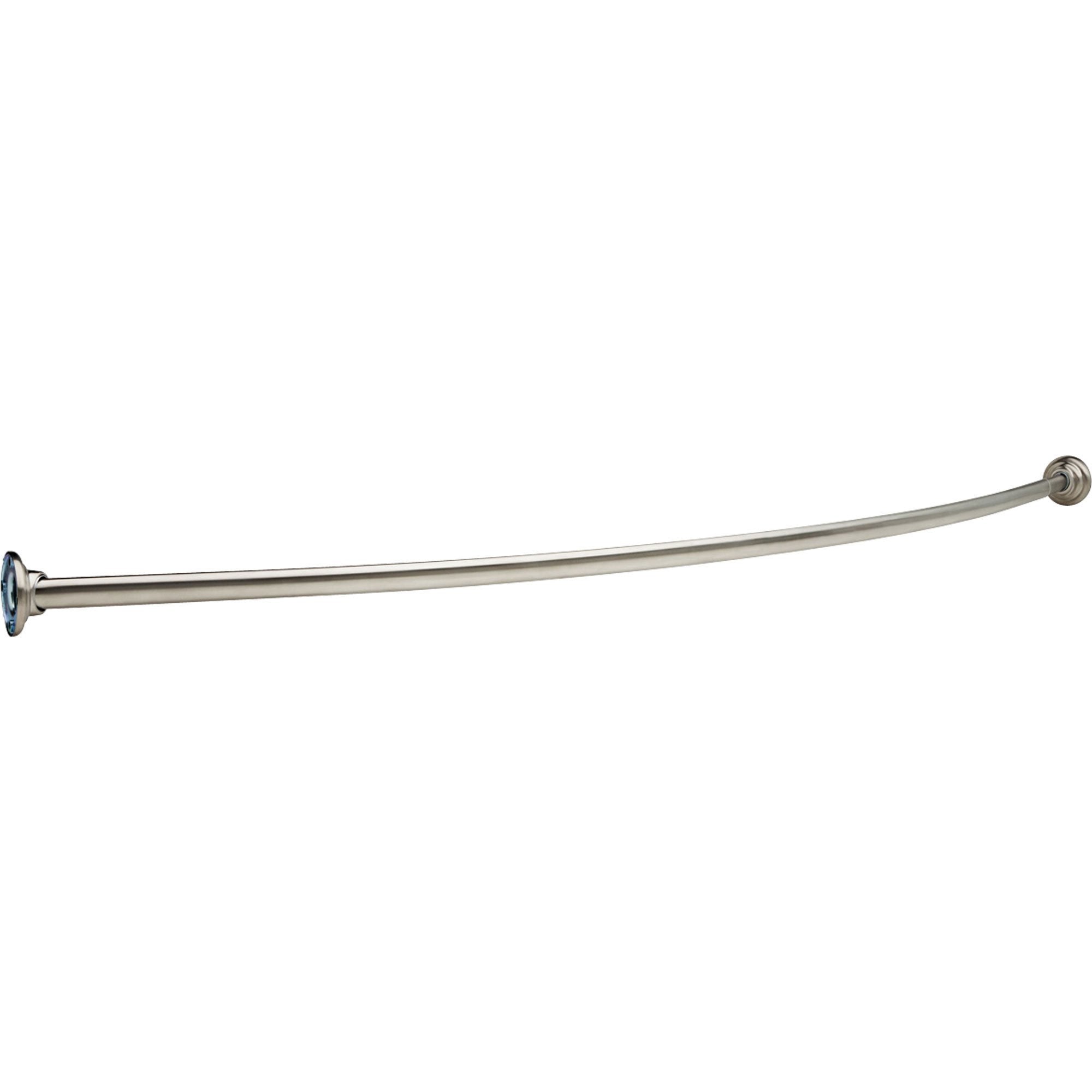 Delta 5-Foot Curved Stainless Steel Shower Curtain Rod with Brackets (Model 567274) - Rust-Resistant Bathroom Hardware for Walk-In Showers & Bathtubs