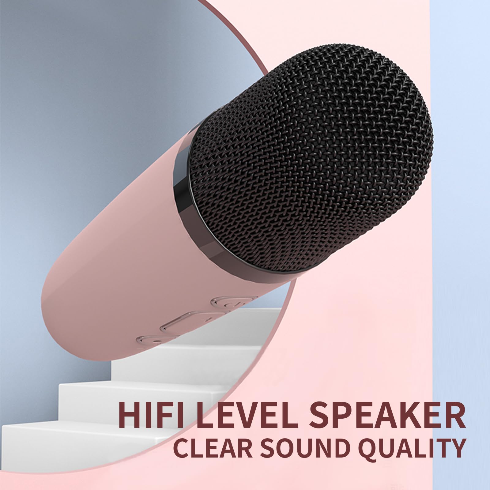 Portable Bluetooth Karaoke Machine for Kids with Wireless Microphone - Pink Cat Design | Kids Music Player Toy for Boys & Girls Ages 3-8+ | Perfect for Birthday Gifts, Home Singing & Party Entertainment