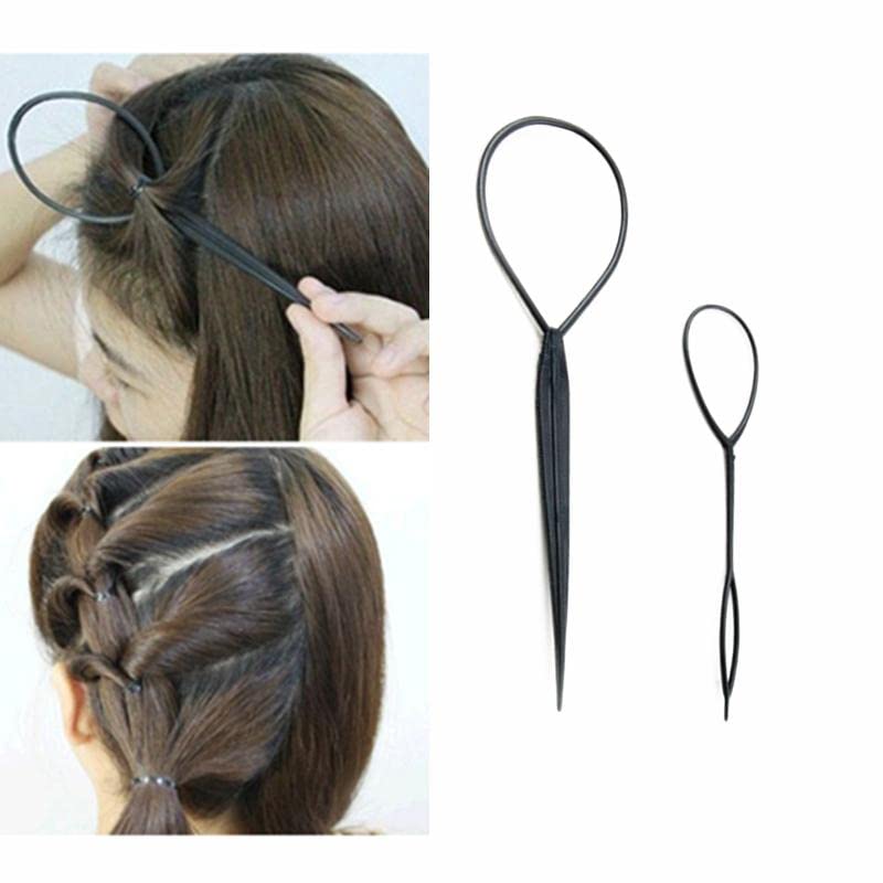 Ritzprime Hair Styling Tool - Hair Curler Clip, Braid Maker, Topsy Tail & Ponytail Styling Accessory for Women (Black) | Perfect for DIY Hairstyles, Salons & Everyday Use