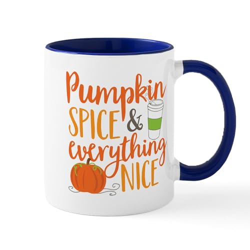 White/Navy Inside - Pumpkin Spice And Everything Nice Mug