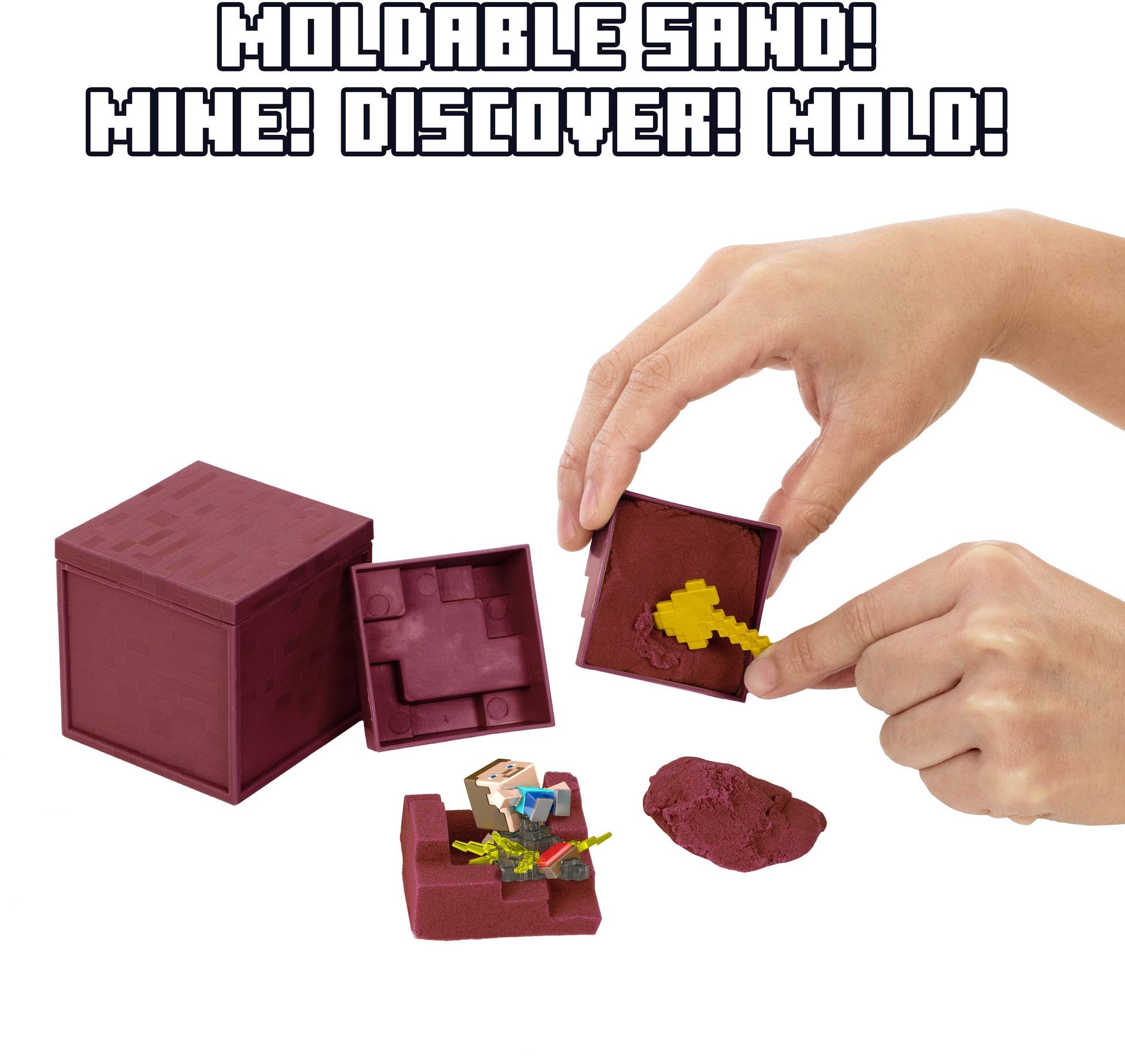 Minecraft Mini Mining Set - Nether Nap Steve Figure & Environment Accessory with Moldable Sand | Creative Building Toy for Kids 6+ | STEM Learning, Birthday Gift for Minecraft Fans | Perfect for Classroom Activities & Imaginative Play
