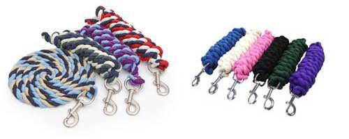 Premium Cotton Lead Rope for Horses - Durable Red & Black Training Lead with Brass Hardware - Perfect for Horseback Riding, Training, and Stable Use
