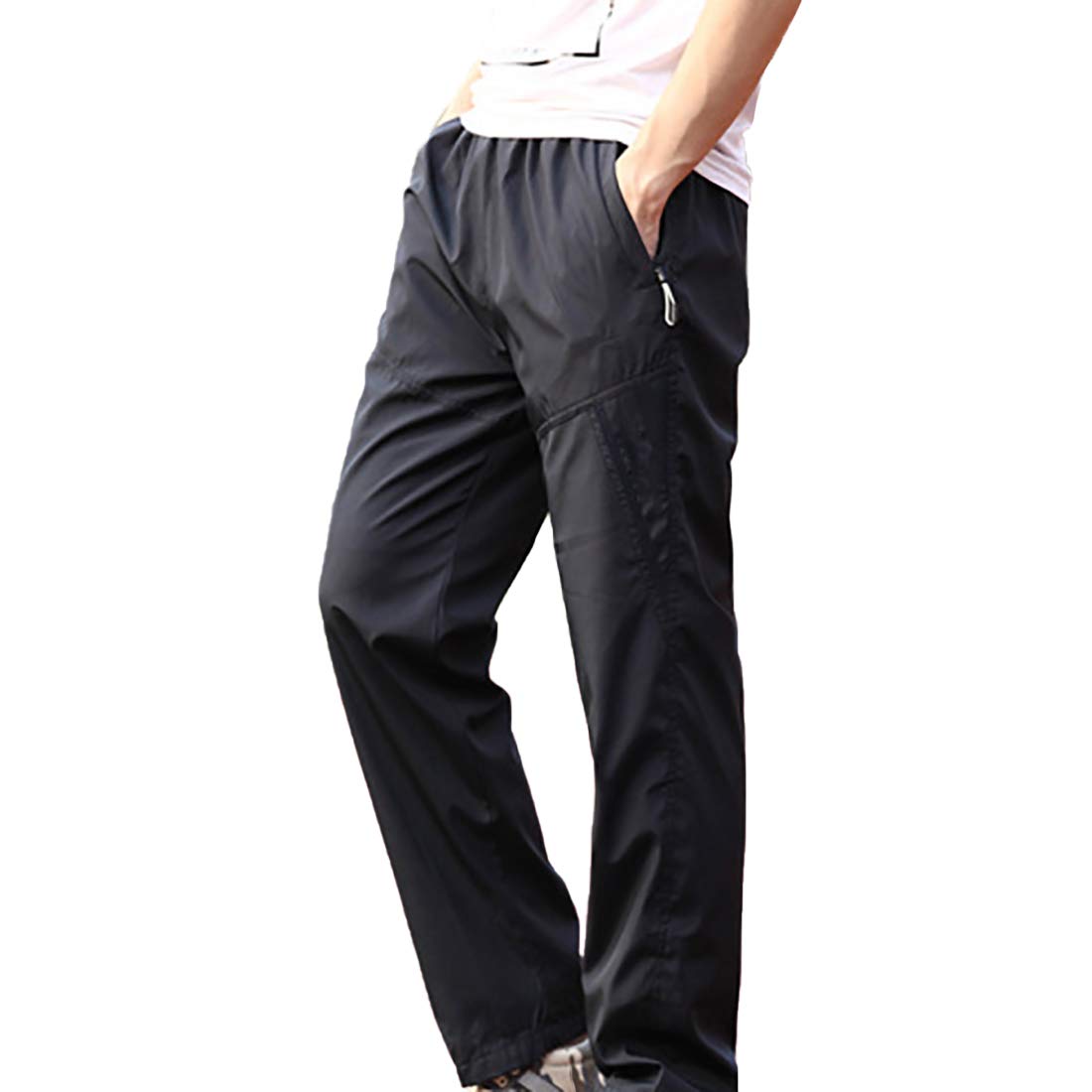 Fulision Men's Winter Warm Waterproof Fleece Lined Sports Pants - Thermal Outdoor Hiking Workout Trousers for Cold Weather Activities
