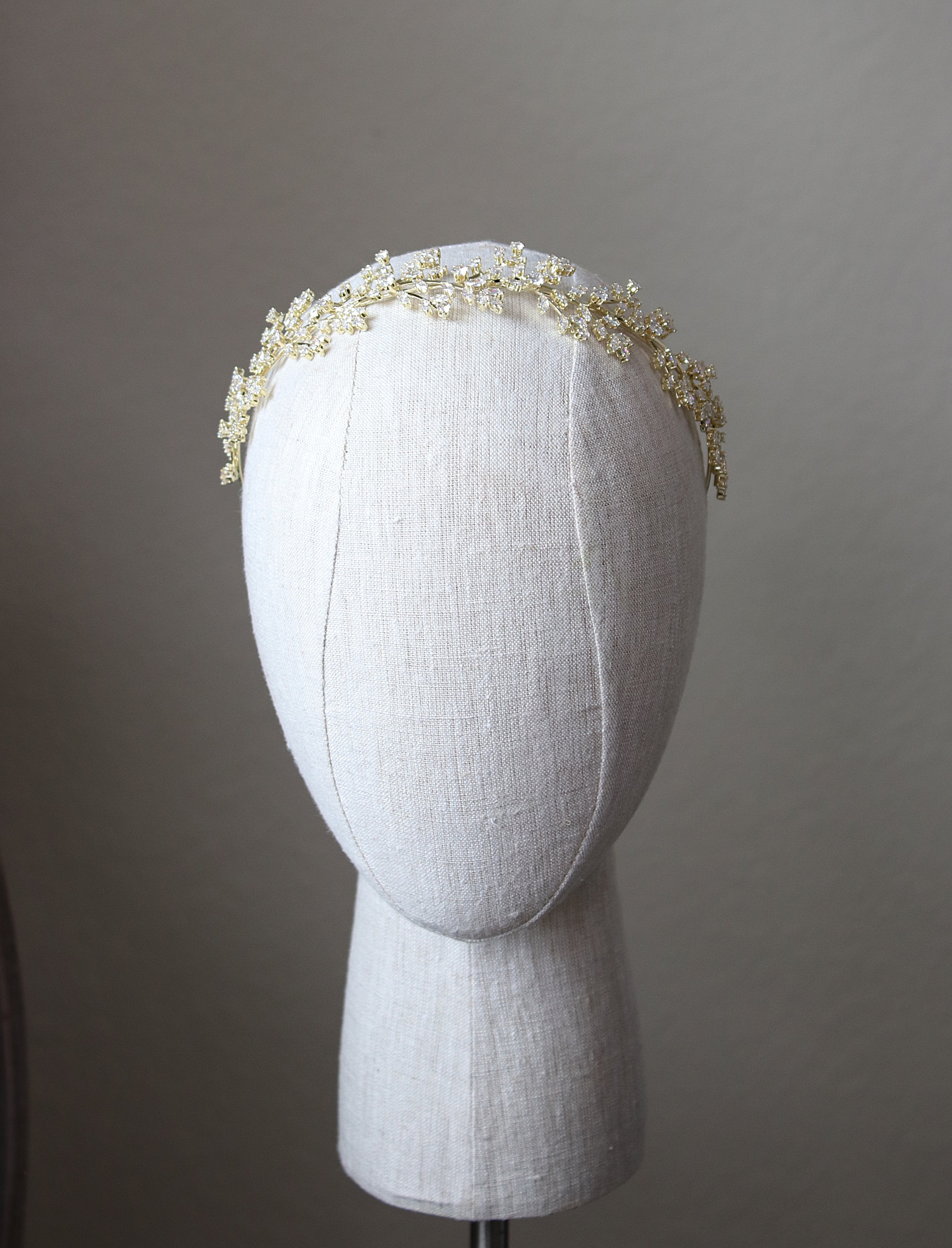 FABRICE Simulated Diamond Headband - Elegant Rhinestone Hair Accessory for Women | Perfect for Weddings, Parties & Special Occasions