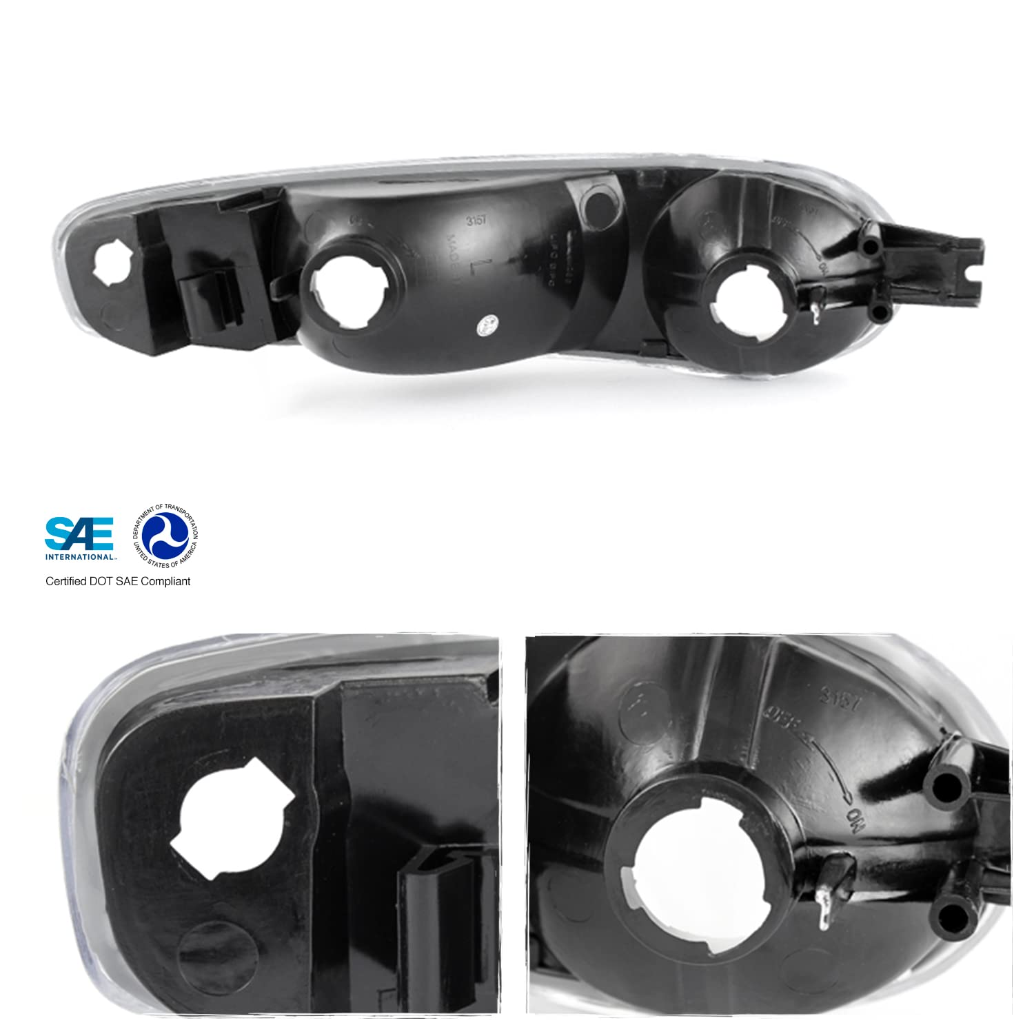 AKKON LED Tube DRL Projector Headlights & Bumper Lights Housing Set for 1999-2006 GMC Sierra Yukon XL Denali - Upgrade Your Truck's Style & Visibility for Night Driving & Off-Road Adventures