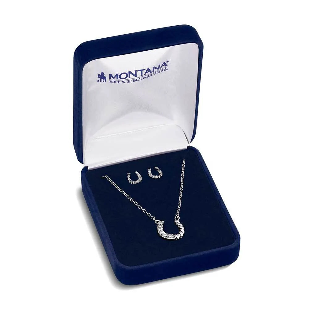 Roping Luck Jewelry Set - Western Style Cowgirl Necklace & Earrings for Women - Perfect for Rodeo, Country Music Festivals & Western Themed Parties