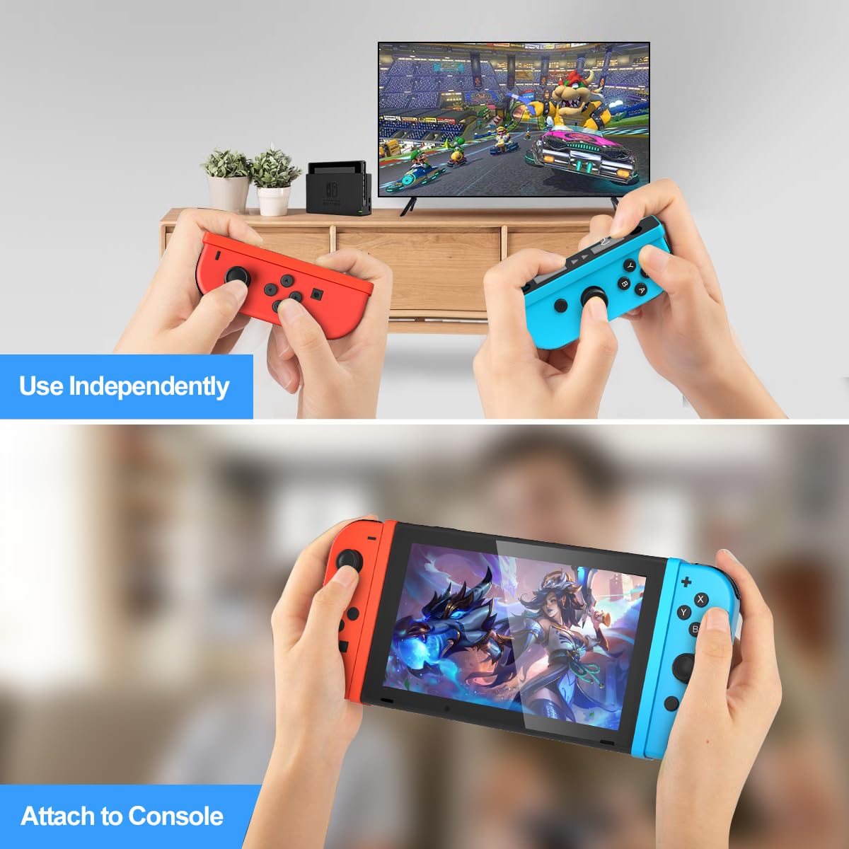 Wireless Switch Controller with Motion Control & Dual Vibration - Nintendo Switch Pro Gamepad for Gaming, Party Play & Family Entertainment (HLE)