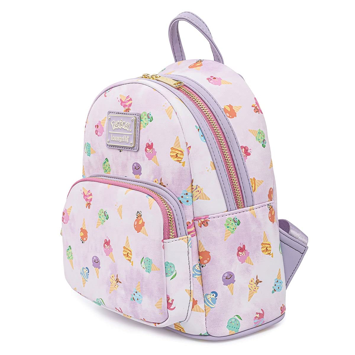 Loungefly Pokemon Ice Cream Acid Wash Denim Women's Crossbody Bag - Cute Anime Backpack for Daily Use, Travel & Cosplay Accessories