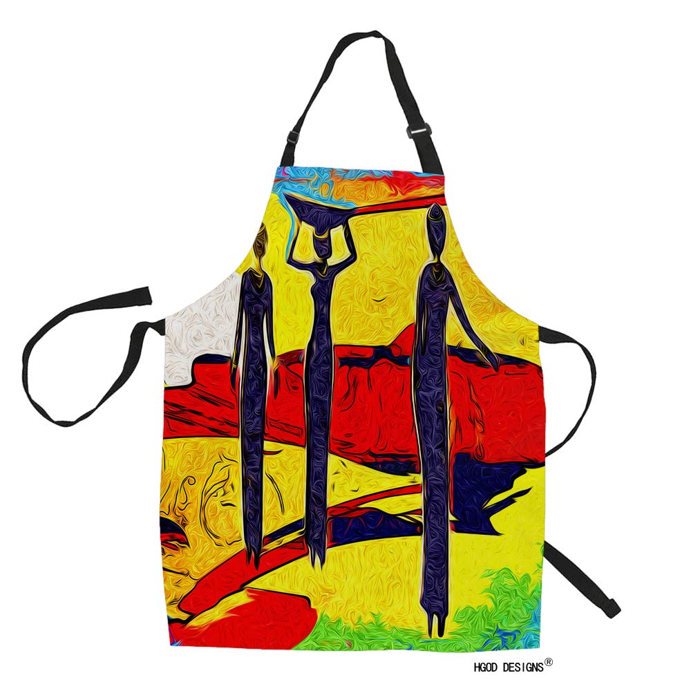 Vintage African Print Kitchen Apron for Women & Men - Adjustable Cooking, Baking, Gardening Bib with Colorful African Art Design - Perfect for Home Chefs, BBQ Parties, and Outdoor Activities