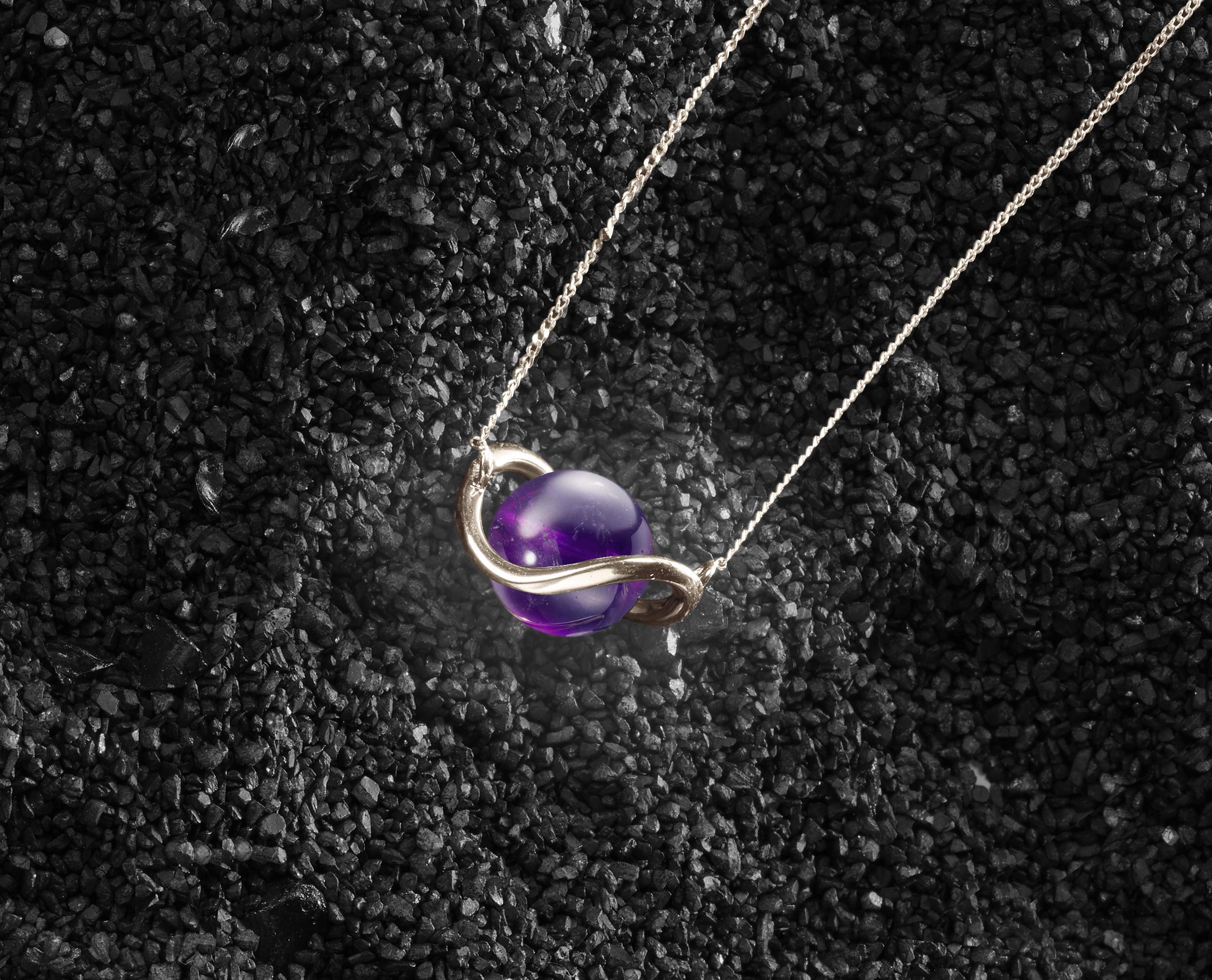 Handmade 14K Yellow Gold Amethyst Necklace - February Birthstone Pendant, Purple Gemstone Jewelry for Women | Perfect for Valentine's Day Gifts, Anniversary Presents & Everyday Elegance