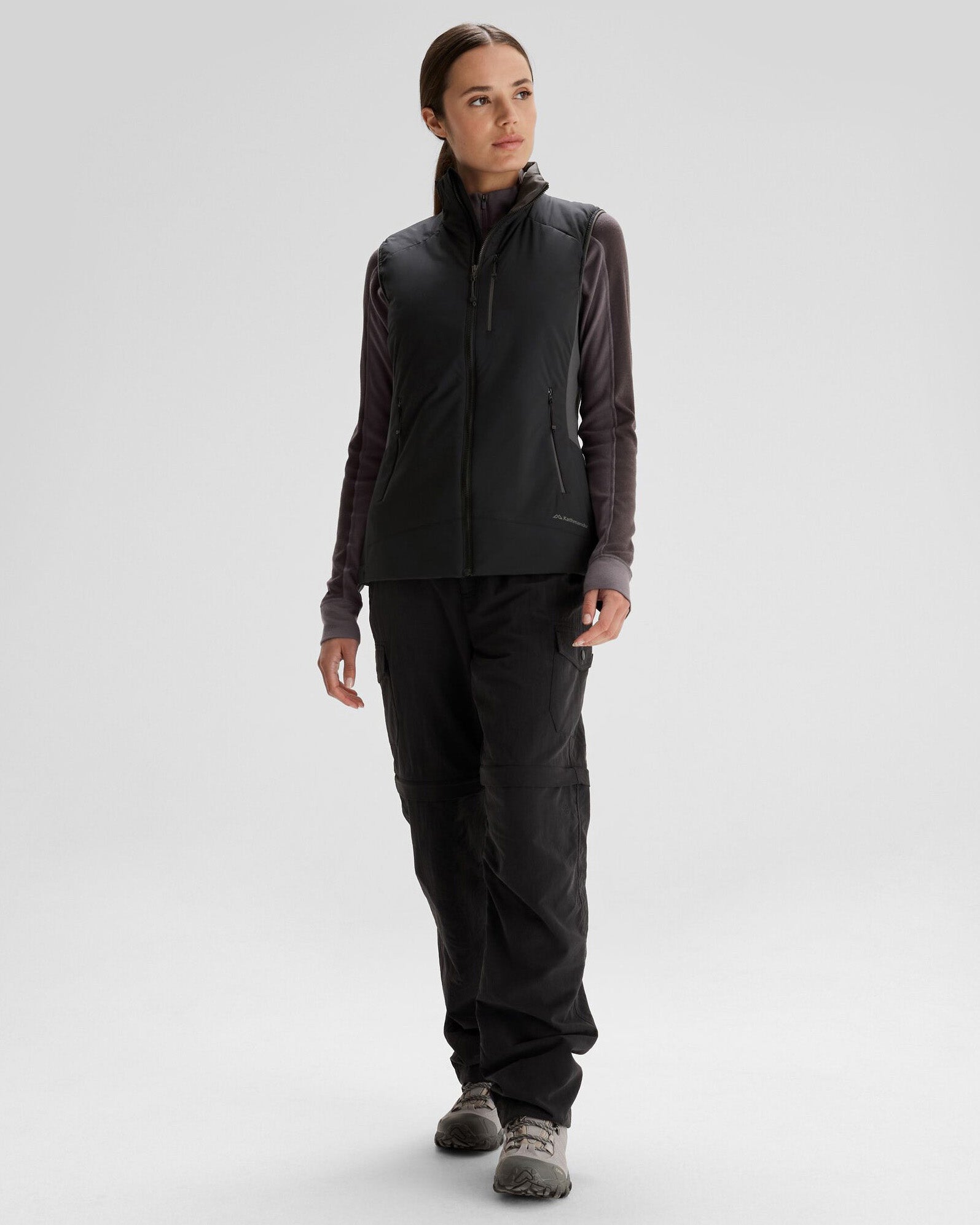 Women's Seeker PrimaLoft® Active Vest - Lightweight Insulated Jacket for Outdoor Activities, Hiking & Running | Black Stingray Color | Water-Resistant Winter Wear